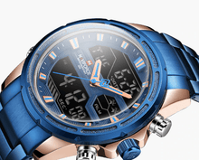 Load image into Gallery viewer, Mens Wrist Watch, Waterproof Analog Digital Watches Multifunction Stainless Steel Business Watches For Man Perfect Gift