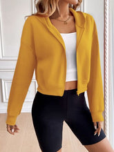 Load image into Gallery viewer, Relaxed Minimalist Zip-Up Dropped Shoulder Hooded Jacket Casual & Comfortable Lightweight Outerwear