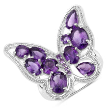Load image into Gallery viewer, 4.32 Carat Genuine Amethyst .925 Sterling Silver Ring
