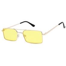 Load image into Gallery viewer, Luxury Famous Retro Modern Square Unisex Men and Women‘s Sunglasses With Alloy Metal Small Frame With Clear Double Bridge Men's Sunglasses