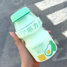 Load image into Gallery viewer, 480ml Plastic Water Bottle Tour Drinking Bottle Shape Cute Lovely Milk Carton Shaker Bottle for Kids / Girl /Adult Glass Fruit Water Bottle Without 480ml BPA Pretty Water Bottles of Strawberry Milk Heat Resistant Water Bottles