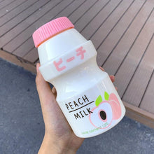 Load image into Gallery viewer, 480ml Plastic Water Bottle Tour Drinking Bottle Shape Cute Lovely Milk Carton Shaker Bottle for Kids / Girl /Adult Glass Fruit Water Bottle Without 480ml BPA Pretty Water Bottles of Strawberry Milk Heat Resistant Water Bottles