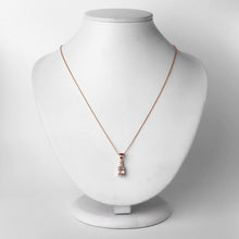 Load image into Gallery viewer, 1.12 Carat Genuine Morganite and White Topaz .925 Sterling Silver Pendant