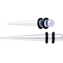 Load image into Gallery viewer, 14G to 00G 18 Piece Set Ear Stretching Kit in Clear Acrylic