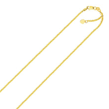 Load image into Gallery viewer, 14k Yellow Gold Adjustable Sparkle Chain 1.5mm