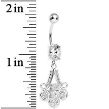 Load image into Gallery viewer, Clear Gem Nottingham Lace Chandelier Dangle Belly Ring