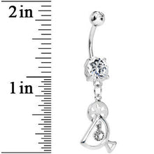 Load image into Gallery viewer, Double Clear Gem Fruity Drink Dangle Belly Ring
