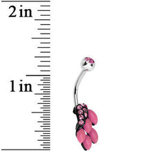 Load image into Gallery viewer, Pink Gem and Fruit on the Vine Belly Ring