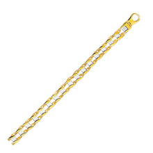 Load image into Gallery viewer, 14k Two-Tone Gold Men's Bracelet with S Style Bar Links