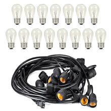 Load image into Gallery viewer, 48ft Outdoor String Light Waterproof Patio String Lights Bulbs