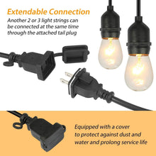 Load image into Gallery viewer, 48ft Outdoor String Light Waterproof Patio String Lights Bulbs
