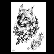 Load image into Gallery viewer, 49 Sheets Waterproof Temporary Black Sketches Flowers Tattoo Stickers Flower Rose Tattoos For Women Adults