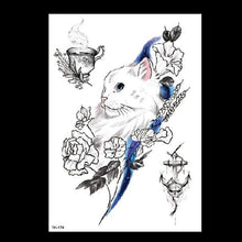 Load image into Gallery viewer, 49 Sheets Waterproof Temporary Black Sketches Flowers Tattoo Stickers Flower Rose Tattoos For Women Adults