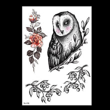 Load image into Gallery viewer, 49 Sheets Waterproof Temporary Black Sketches Flowers Tattoo Stickers Flower Rose Tattoos For Women Adults