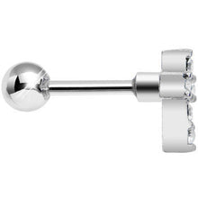 Load image into Gallery viewer, Clear Gem Sparkling Cross Cartilage Tragus Earring