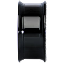 Load image into Gallery viewer, 25mm Black PVD Coated Steel Clear Gem Screw Fit Plug Set