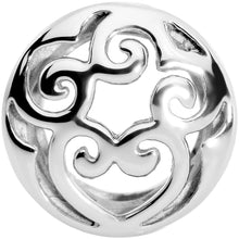 Load image into Gallery viewer, 18mm Stainless Steel Heart and Scrolls Saddle Plug