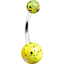 Load image into Gallery viewer, Yellow Speckled Cosmos Belly Ring