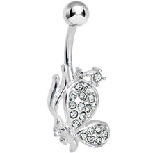 Load image into Gallery viewer, Crystalline Gem Shy Butterfly Belly Ring