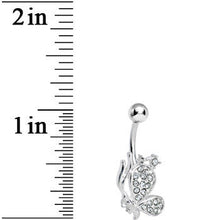 Load image into Gallery viewer, Crystalline Gem Shy Butterfly Belly Ring