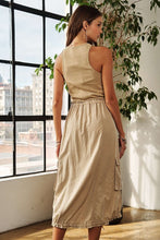 Load image into Gallery viewer, Drawstring Sleeveless Washed Dress For Women β Casual, Stylish, Comfortable, Versatile, Effortlessly Chic Dress for Everyday Wear