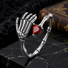 Load image into Gallery viewer, 925 Sterling Silver Pavé Setting CZ Oxidized Ring