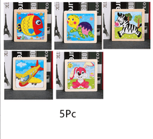 Load image into Gallery viewer, 10pcs Of Wood Puzzle Baby Young Children Early Lessons Learned Intelligence Cartoon Animal Puzzle Wooden Toys Education Puzzles