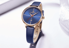 Load image into Gallery viewer, Women's Luxury Watch With Leather Belts Shiny Steel Case Scratch Resistant Glass Unique Design Perfect Gift