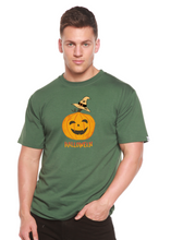 Load image into Gallery viewer, Halloween Pumpkin Unisex Bamboo Viscose/Organic Cotton Short Sleeve Graphic T-Shirt