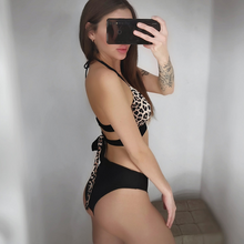 Load image into Gallery viewer, Fashion Bikini Set One Shoulder Women's Swimsuits High Waist Bright Color Swimwear Women Rings Ribbed Bikinis Women's Ribbed O-Ring String Bikini Swimsuit Comfortable Swimwear Two Pieces Bathing Suit