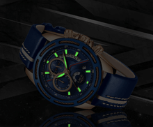 Load image into Gallery viewer, Men's Waterproof Sports Watch With Leather Belts, Chronometers Day View Fluorescent Pointers Unique Design Perfect Gift