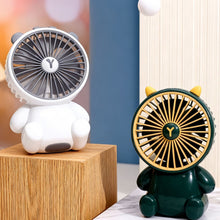 Load image into Gallery viewer, Creative Cartoon Bear Desktop Mini Fans Big Wind Desktop Portable USB Charging Handheld Fan Portable Air Conditioning Handheld Cooling Fan Charging Usb Fan Portable Handheld Fan