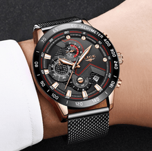 Load image into Gallery viewer, Men's Sports Waterproof Watch With Stainless Steel Bracelet Unique Design Perfect Gift For Your Man