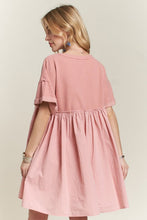 Load image into Gallery viewer, Round Neck Half Sleeve Babydoll Dress – Charming and Feminine Babydoll Dress with Round Neck and Half Sleeves for Casual and Semi-Formal Occasions