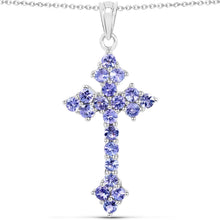 Load image into Gallery viewer, 2.00 Carat Genuine Tanzanite .925 Sterling Silver Pendant