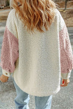 Load image into Gallery viewer, Women Cute Sherpa Jacket with Button Closure and Collared Neck in Elegant Retro Style