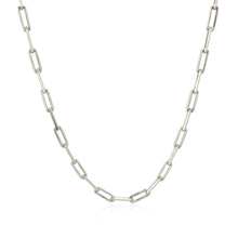 Load image into Gallery viewer, Sterling Silver Rhodium Plated Paperclip Chain (2.5 mm)