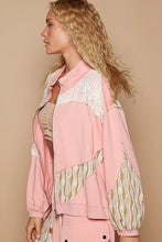Load image into Gallery viewer, Modern Women Pink Applique Patchwork Zip-Up Jacket Artistic Details And Functional Design