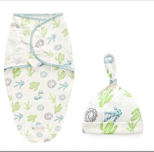 Load image into Gallery viewer, Baby Swaddle Blanket With Cap Swaddle Wrap Swaddling bag Baby Sleeping Bag
