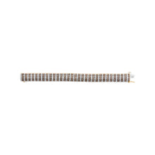 Load image into Gallery viewer, 10K Yellow Gold 10-1/3 Cttw Alternating Coco Color and White Diamond 5 Row Tennis Bracelet (Brown/H-I Color, SI1-SI2 Clarity) - Size 7.25