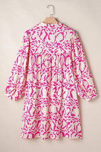 Load image into Gallery viewer, Beautiful Ivory Printed Long Sleeve Mini Dress Elegant & Chic Women's Fashion Dress