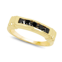 Load image into Gallery viewer, 0.50 Carat Genuine Black Diamond .925 Sterling Silver Ring