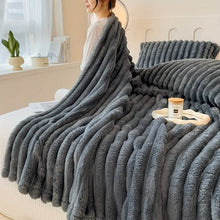 Load image into Gallery viewer, Ultra-Soft Double-Sided Fleece Blanket – Gray (All-Season)