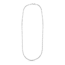 Load image into Gallery viewer, Sterling Silver Rhodium Plated Paperclip Chain (3.0 mm)
