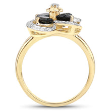 Load image into Gallery viewer, 1.76 Carat Genuine London Blue Topaz and White Topaz .925 Sterling Silver Ring