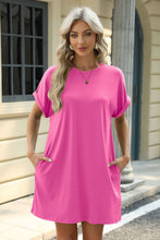 Load image into Gallery viewer, Short Sleeve Mini Dress with Pockets Casual & Stylish Everyday Wear