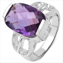 Load image into Gallery viewer, 6.50 Carat Genuine Amethyst .925 Sterling Silver Ring