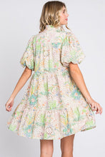 Load image into Gallery viewer, Floral Eyelet Lace Puff Sleeve Mini Summer Dress β Fluttering, Feminine and Playful Floral Eyelet Lace Mini Dress with Puff Sleeves