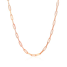 Load image into Gallery viewer, 14K Rose Gold Delicate Paperclip Chain (2.1mm)