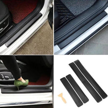 Load image into Gallery viewer, 4PCS Car Stickers Universal Sill Scuff Anti Scratch Carbon Fiber Auto Car Door Sticker Decals AUTO Car Door Jamb Guard and Sill Protector Car Door Sill Plate Protectors Door Entry Guards Sill Scuff Cover Panel Step Protector Car Accessories